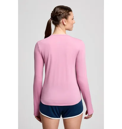 Лонгслив женский Saucony Stopwatch Long Sleeve Pink SAW800486-ORH