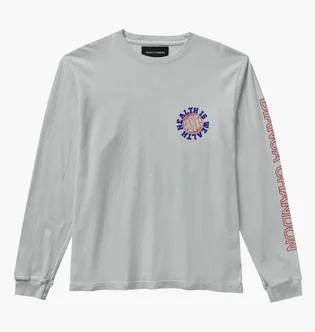 Лонгслив унисекс bianca chandôn Running Juice Club Grey RUNNING-LONGSLEEVE-LB