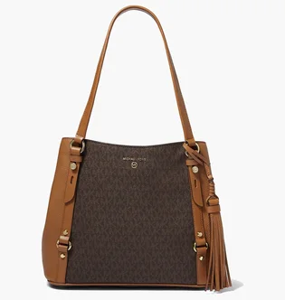 Сумка жіноча Michael Kors Carrie Large Logo Shoulder Bag Brown 30F0G1AE3B-BRN-ACORN-23615