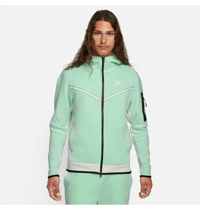 Куртка чоловіча Nike Sportswear Tech Fleece Taped Full-Zip Hoodie Turquoise Cu4489-379