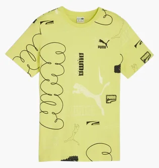 Футболка детская Puma Classics Brand Love Aop Green 679965-38