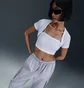 Футболка жіноча Nike Tight Cropped Mini-Rib 2-In-1 Grey HJ1299-051