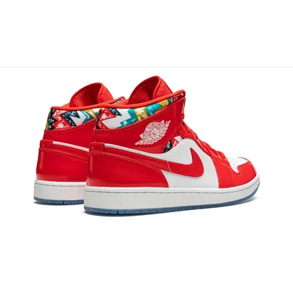 Кросівки чоловічі Air Jordan 1 Mid Se White/Red DC7294-600