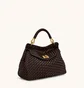 Сумка жіноча JW PEI Lucia Classic Top Handle Woven Bag Brown BB2025BG117724JWP