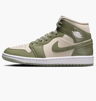 Кроссовки женские Air jordan 1 Mid Olive/Beige HF4079-003