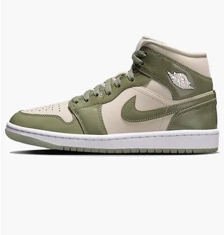 Кросівки жіночі Air jordan 1 Mid Olive/Beige HF4079-003
