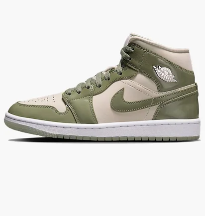 Кроссовки женские Air jordan 1 Mid Olive/Beige HF4079-003