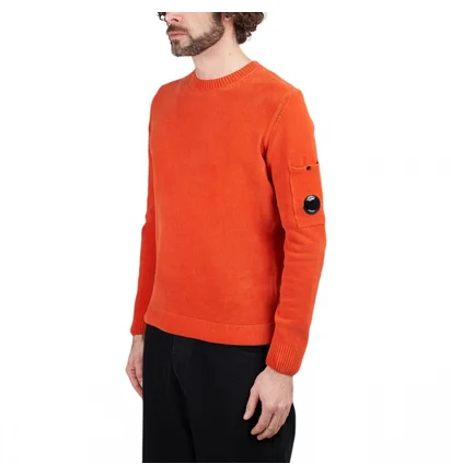 Лонгслив унисекс C.P. Company Chenille Cotton Crew Neck Knit Orange 14CMKN026A005687G439