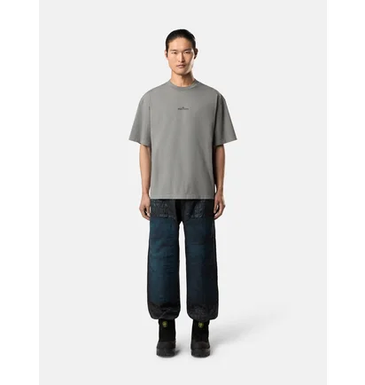 Футболка мужская Stone Island Regular-Fit Short-Sleeve T-Shirt With Megacity Sky Embroidery Grey K2S152100021-S0233-V006B