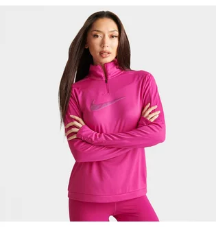 Кофта женская Nike Dri-Fit Swoosh Quarter-Zip Running Top Pink FB4687-615
