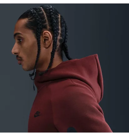 Толстовка чоловіча Nike Tech Fleece Bordo HV0949-619