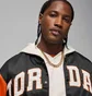 Бомбер мужской Air Jordan Brooklyn Collegiate Varsity Black/Orange HV0099-011
