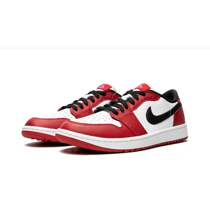 Кросівки чоловічі Air Jordan 1 Low Golf White/Red DD9315-600