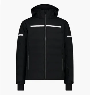 Куртка мужская CMP Zip Hood Stretch Polyes Black 34W4697-U901