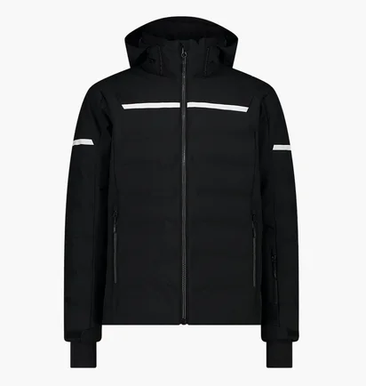 Куртка мужская CMP Zip Hood Stretch Polyes Black 34W4697-U901