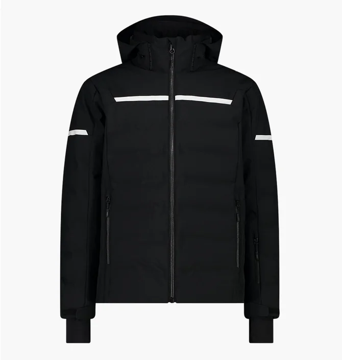 Куртка мужская CMP Zip Hood Stretch Polyes Black 34W4697-U901