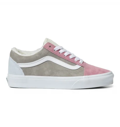 Кеды женские Vans Pig Suede Sherpa Old Skool Shoe Brown/Pink VN0005UAMUL