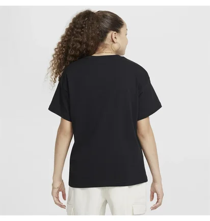 Футболка детская Nike Sportswear Essential Big Kids (Girls) T-Shirt Black FZ5539-010