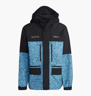Куртка мужская Adidas Adventure Winter Allover Print Gore-Tex Jacket Light Blue/Black Hk5019