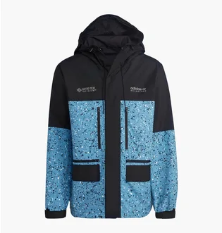Куртка мужская Adidas Adventure Winter Allover Print Gore-Tex Jacket Light Blue/Black Hk5019