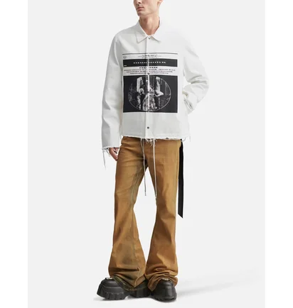 Джинсовка мужская Rick Owens Drkshdw Snapfront White DU01E3782-110911