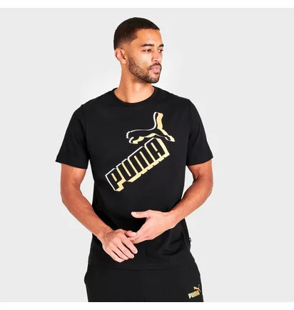 Футболка мужская Puma Essentials+ Big Metallic Logo T-Shirt Black 849866-01