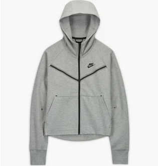 Толстовка женская Nike Nsw Tech Fleece Windrunner Hoodie Full-Zip Grey Cw4298-063