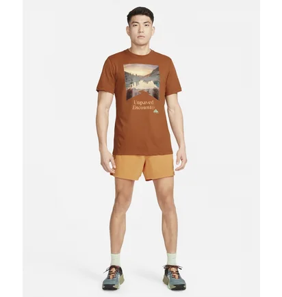 Футболка мужская Nike Trail Dri-Fit Running T-Shirt Brown FD0120-246