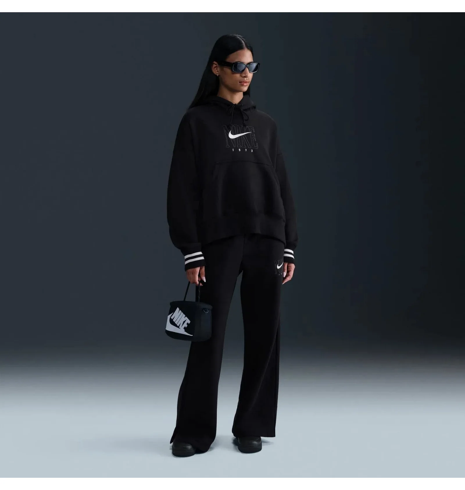 ᐉ Худі жіноче Nike W Nsw Phnx Flc Oos Gx Po Hdy Black IB1984-010