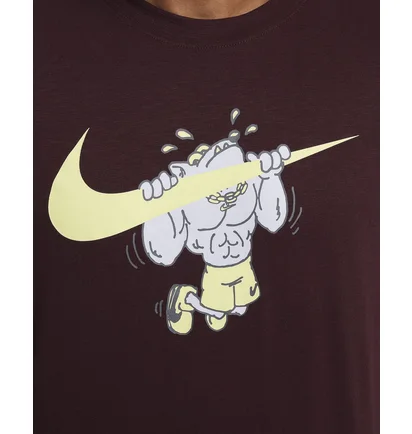Футболка чоловіча Nike M Nk Df Tee Slub Iykyk Bordo HF6142-010
