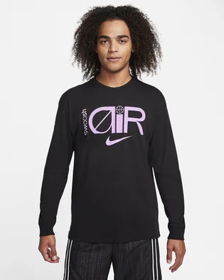 Лонгслив мужской Nike Max90 Long-Sleeve Basketball T-Shirt Black FN0819-010