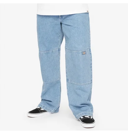 Штаны мужские Dickies Double Knee Denim Pants Light Blue DK0A4Y3FLW01