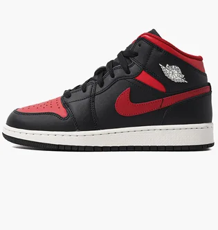 Кроссовки детские Air Jordan 1 Mid Gs Black/Red DQ8423-060