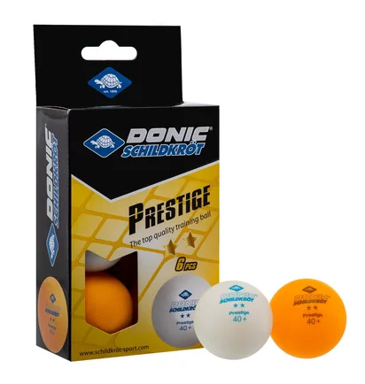 Мяч для настольного тенниса Donic Prestige 2 Stars 40+ 6 Шт. Orange/White 608523