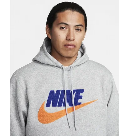 Худи мужское Nike Club Fleece Pullover Hoodie Grey FN3104-063