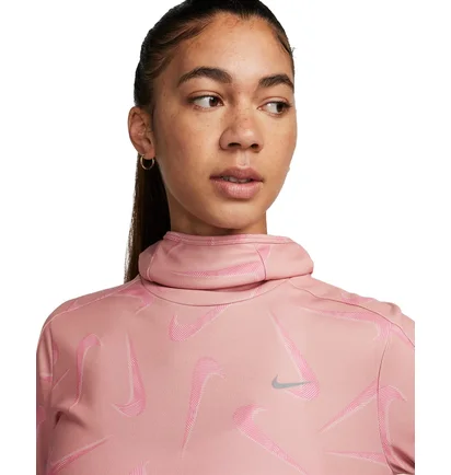 Худі жіноче Nike Dri Fit Swoosh Print Pink FB4952-618