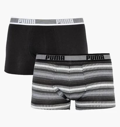 Трусы мужские Puma Worldhood Stripe Black/Grey (2 шт) 501004001-200