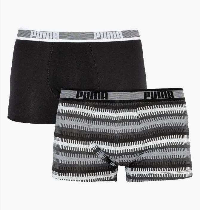 Трусы мужские Puma Worldhood Stripe Black/Grey (2 шт) 501004001-200