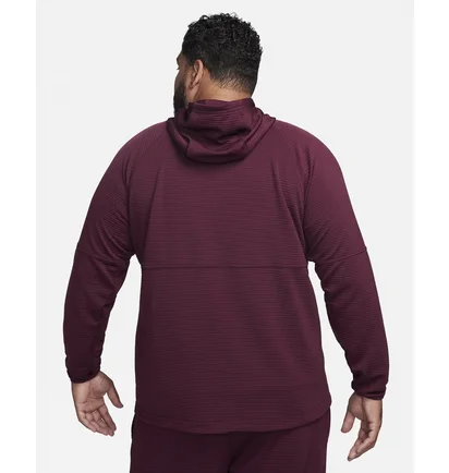 Худі чоловіче Nike Pro Dri-Fit Fleece Fitness Pullover Bordo DV9821-681