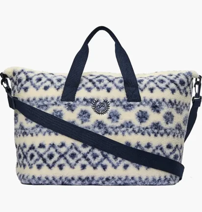Сумка женская Victoria's Secret Cozy Plush Weekender White/Blue 27160241