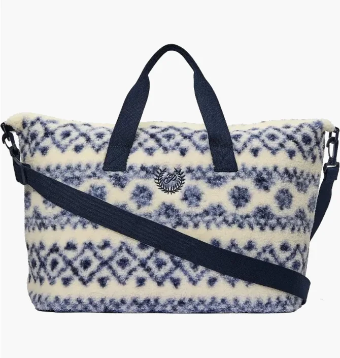 Сумка женская Victoria's Secret Cozy Plush Weekender White/Blue 27160241