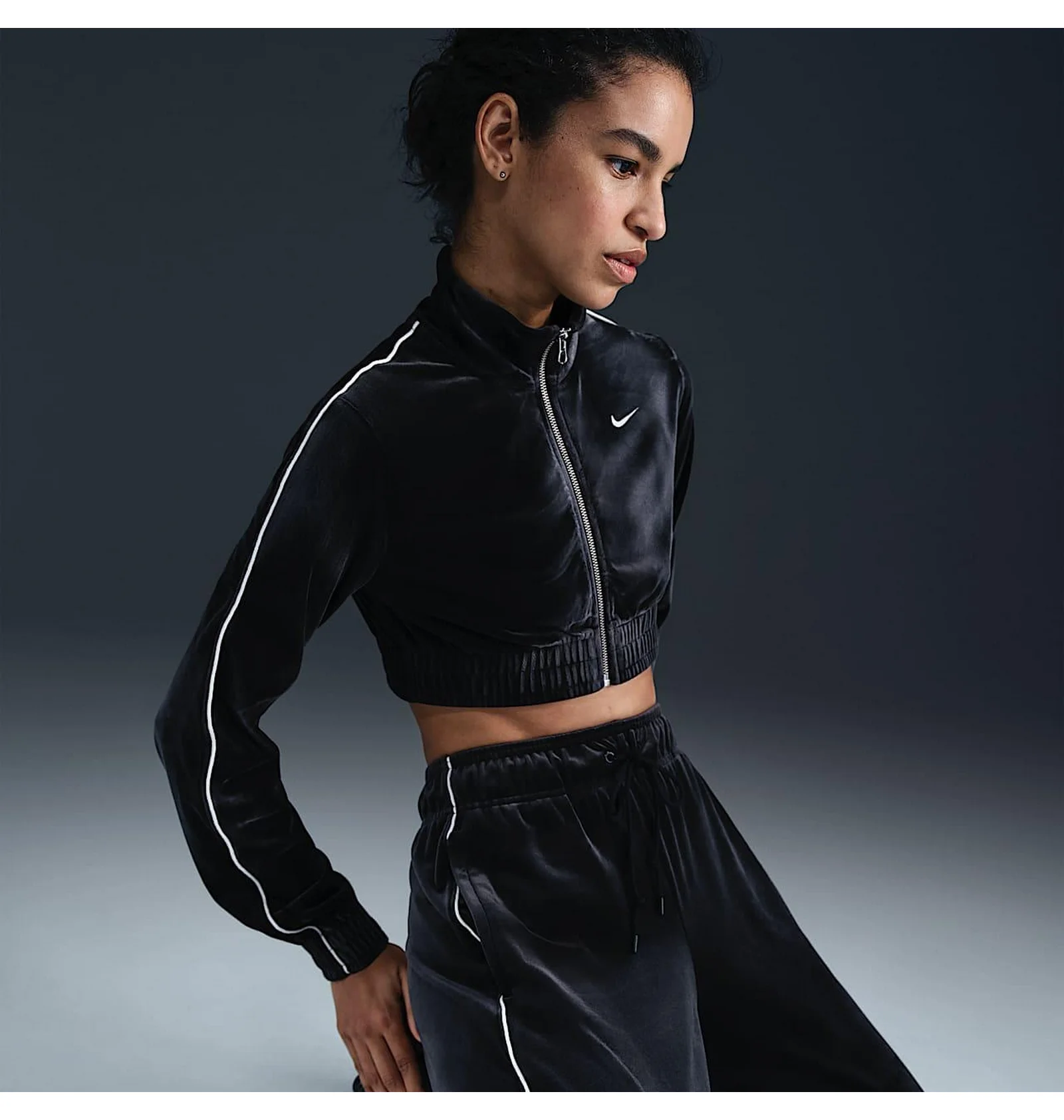 ᐉ Кофта женская Nike Cllctn Velour Fz Black FZ3679-010 - купить в