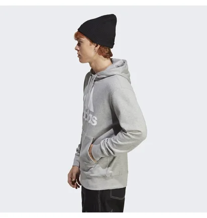 Худи мужское Adidas Essentials French Terry Big Logo Hoodie Grey Ic9364