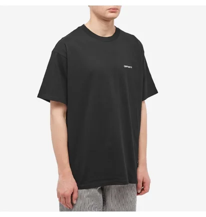 Футболка чоловіча Carhartt Script Embroidery Tee Black I030435-0D2XX