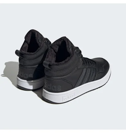 Кроссовки женские Adidas Hoops 3.0 Mid Lifestyle Basketball Classic Fur Lining Winterized Shoes Black GW6434