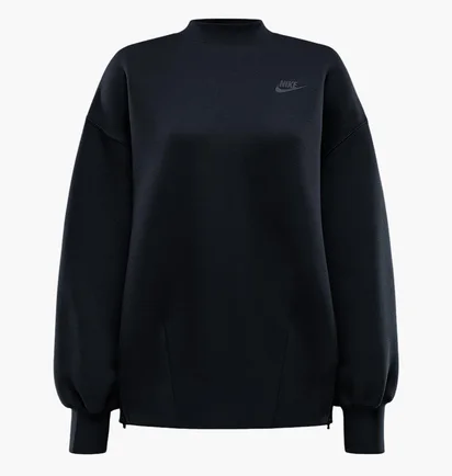 Світшот жіночий Nike W Nsw Tch Flc Os Crew Black FV8041-010