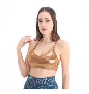 Топ женский Nike W Indy Icnclsh Shimmer Bra Metallic Ct3783-750