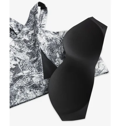 Топ жіночий Nike W Df Swsh Wrap Bra Aop Grey DX1778-010
