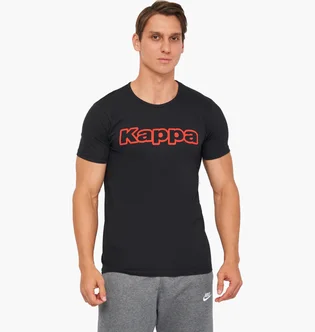 Футболка чоловіча Kappa Mezza Manica Girocollo Con Stampa Logo Pet Black K1335-NERO