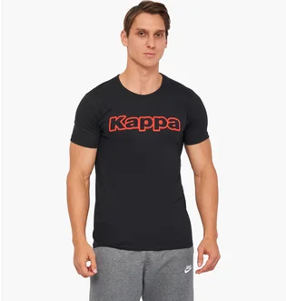 Футболка чоловіча Kappa Mezza Manica Girocollo Con Stampa Logo Pet Black K1335-NERO